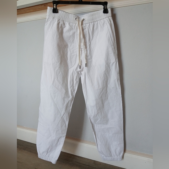NWOT James Perse Crinkled Poplin Pant in White. Size 1 - Picture 4 of 9